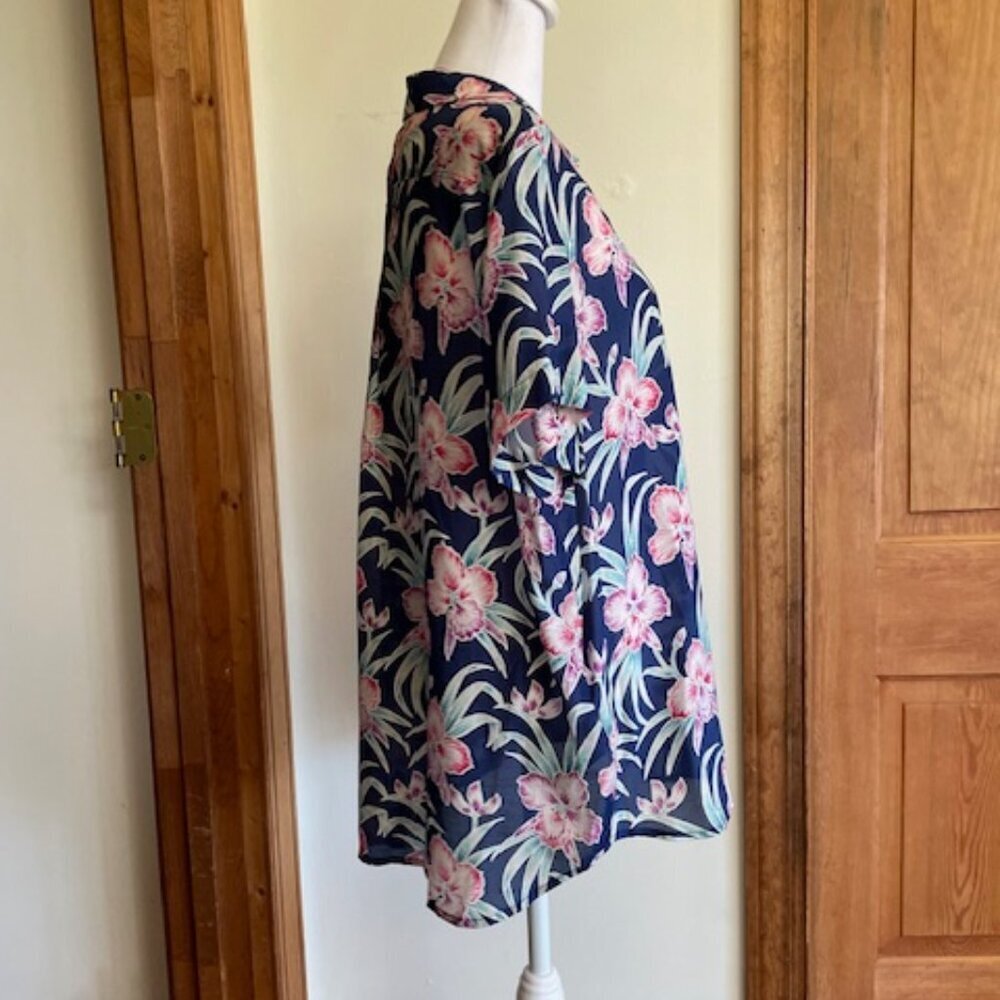 TOMMY BAHAMA Talulla Gardens Camp Shirt in Island Navy L - Picture 11 of 16